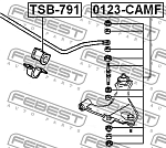 0123CAMF FEBEST Тяга стабилизатора передняя TOYOTA CAMI 99-05, DAIHATSU TERIOS 97-06 0123-CAMF