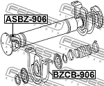 BZCB906 FEBEST Подшипник опоры карданного вала MERCEDES SPRINTER (906), VW CRAFTER BZCB-906