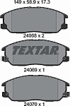 2406801 TEXTAR Колодки тормозные дисковые | перед |