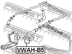 VWAHB5 FEBEST Шланг вентиляции картера. AUDI A6/S6/AVANT QUATTRO 1998-2005 [RDW]