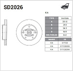 SD2026 SANGSIN BRAKE Диск тормозной KIA SORENTO (JC) 2.4-3.5 02- передний вент. SD2026