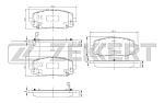 BS1790 ZEKKERT Колодки торм. диск. передн. Hyundai i10 08-, Kia Picanto 04-.