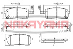 HP8453NY NAKAYAMA Колодки тормозные дисковые задние MANDO Kia Carnival 06-, Hyundai H-1 06-
