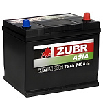 ZPA750 ZUBR Аккумуляторная батарея ZUBR Premium Asia 75Ah R+ (нижний борт), 740 A, 261x175x225