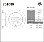 SD1089 SANGSIN BRAKE Диск тормозной задний 584113L000