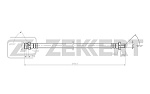 BS9412 ZEKKERT Шланг тормозной задний Hyundai Sonata IV 00-, Hyundai XG 00-.