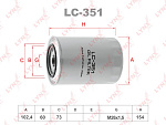 LC351 LYNXAUTO Фильтр масляный подходит для MITSUBISHI Pajero 2.8TD 94-00/3.2D 00>  LC-351