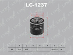 LC1237 LYNXAUTO Фильтр масляный подходит для INFINITY EX37/FX35-50/G37/M37, KIA Carens 1.6-1.8 02>/Rio 1.3-1.5 00-05/Shuma 1.5-1.8 97-04, MAZDA 2 1.3-1.6 07>/3 1.6 03>, NISSAN Almera(N15) 2.0 96-00/(N16)  LC-1237