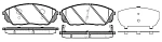 104112 REMSA Колодки тормозные дисковые передн. Kia Sorento 2.4i/2.5CRDi/3.5i V6 07