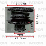 P370456 PATRON Клипса пластмассовая