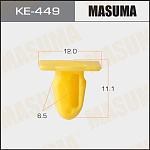 KE449 MASUMA Клипса автомобильная (автокрепеж) (упаковка 50 шт, цена за 1 шт)