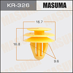 KR326 MASUMA пистон обшивки двери!\ Hyundai Elantra/Santa Fe/Sonata 00>