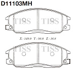 D11103MH KASHIYAMA Колодки тормозные дисковые + противоскрипные пластины HYUNDAI.
