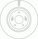 DF7592 TRW Торм.диск пер.вент.[320x28mm] 5отв.