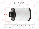 LF1814 LYNXAUTO Фильтр топливный