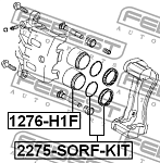 2275SORFKIT FEBEST Ремкомплект суппорта передний 2275-SORF-KIT