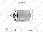 LC321 LYNXAUTO Фильтр масляный