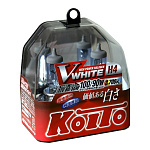 P0746W KOITO Лампа Whitebeam H4 12V 60/55W (100/90W) 3700K (компл. 2 шт.)
