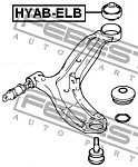 HYABELB FEBEST Сайлентблок рычага переднего задний Sonata EF (Y)(02.08.2011)