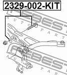 2329002KIT FEBEST Болт с эксцентриком + шайба VW PASSAT B6/B7 2329-002-KIT