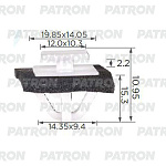 P371356A PATRON Клипса пластмассовая (упаковка 100шт) Hyundai,Kia применяемость: молдинги