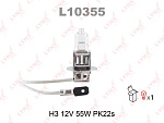 L10355 LYNXAUTO Лампа галогеновая H3 12V 55W PK22S  L10355