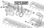 1875INSF FEBEST Ремкомплект тормозного суппорта. OPEL ASTRA-J - ALL YEARS [GMIO]