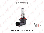 L12251 LYNXAUTO Лампа HB4 9006 12V 51W P22D