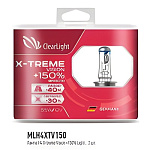 MLH4XTV150 CLEARLIGHT Лампа H4(Clearlight)12V-60/55W X-treme Vision  150% Light (2 шт.)