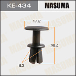 KE434 MASUMA Клипса автомобильная (автокрепеж) MASUMA 434-KE (уп.50)