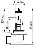 202594 SCT GERMANY Лампа накаливания HB4 White 12V 51W P22d.