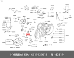 4311939011 HYUNDAI / KIA Сальник привода Hyundai Kia 4311939011