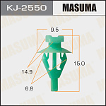 KJ2550 MASUMA Клипса автомобильная (автокрепеж) (упаковка 50 шт, цена за 1 шт)