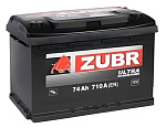 ZU740 ZUBR АКБ ZUBR Ultra 74Ah R+ (ZU740)  (-/+)  12V 710A EN низкий  278x175x175
