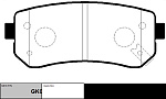 GK0542 CTR Колодки тормозные дисковые задние Hyundai Accent, KIA Rio 1.4i/1.6i 16V/1.5CRDi 05> (старый арт. CKKK-36) GK0542