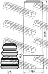 KSHBPICRKIT FEBEST Пыльник заднего амортизатора с отбойником комплект KIA PICANTO 08 2008- KSHB-PICR-KIT