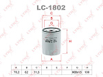 LC1802 LYNXAUTO Фильтр масляный