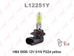 L12251Y LYNXAUTO Лампа HB4 9006 12V 51W P22D YELLOW