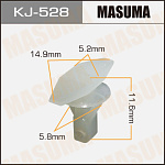 KJ528 MASUMA Клипса пласт. MAZDA
