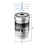 2435100 UFI Фильтр топливный UFI, 24.351.00
