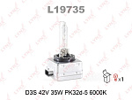 L19735 LYNXAUTO Лампа газоразрядная. D3S 12V 35W PK32D-5 6000K