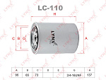 LC110 LYNXAUTO Фильтр масляный подходит для TOYOTA Cressida 2.0-2.2D >85/Dyna 3.4D/Hiace 2.2D-2.4D/HiLux 2.4D >89/Land Cruiser 2.4D-4.0 >93/80 4.0-4.5 90-97 LC-110
