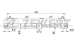 GF1682 ZEKKERT Амортизатор багажника Skoda Fabia (6Y) хэтчбек/универсал 99-