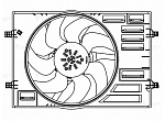 LFK1812 LUZAR Э/вентилятор охл. для а/м Skoda Octavia A7 (13-)/VW Tiguan II (16-) 1.8T/2.0T (с кожухом) (LFK 1812)