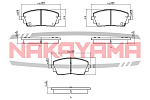 HP8624NY NAKAYAMA Колодки тормозные дисковые передние Kia Picanto 1.0/1.2 11-