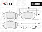 E400256 MILES Колодки тормозные передние (без датчика + болты) (Смесь Low-Metallic) (MB W204/W212) (TRW GDB1736) E400256