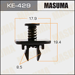 KE429 MASUMA Клипса автомобильная (автокрепеж) MASUMA 429-KE (уп.50)