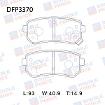 DFP3370 DOUBLE FORCE Колодки тормозные дисковые Double Force