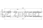 BZ1030 ZEKKERT Трос стояночного тормоза задн. лев./прав. Daewoo Nexia 94-, Opel Kadett E 84-.
