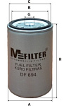 DF694 MFILTER Фильтр топливный [76.3x62.2x71.7x125.0/M16x1.5]